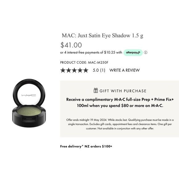 Brand New MAC Cosmetics Eye Shadow: 1.5 gram pot of “Juxt”Satin: $41 Retail - Picture 5 of 5